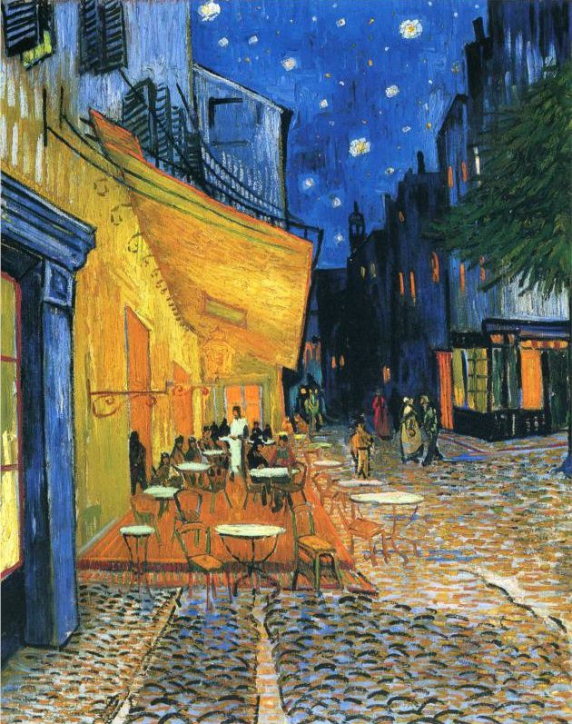 Cafe Terrace at Night, 1888 by Vincent Van Gogh