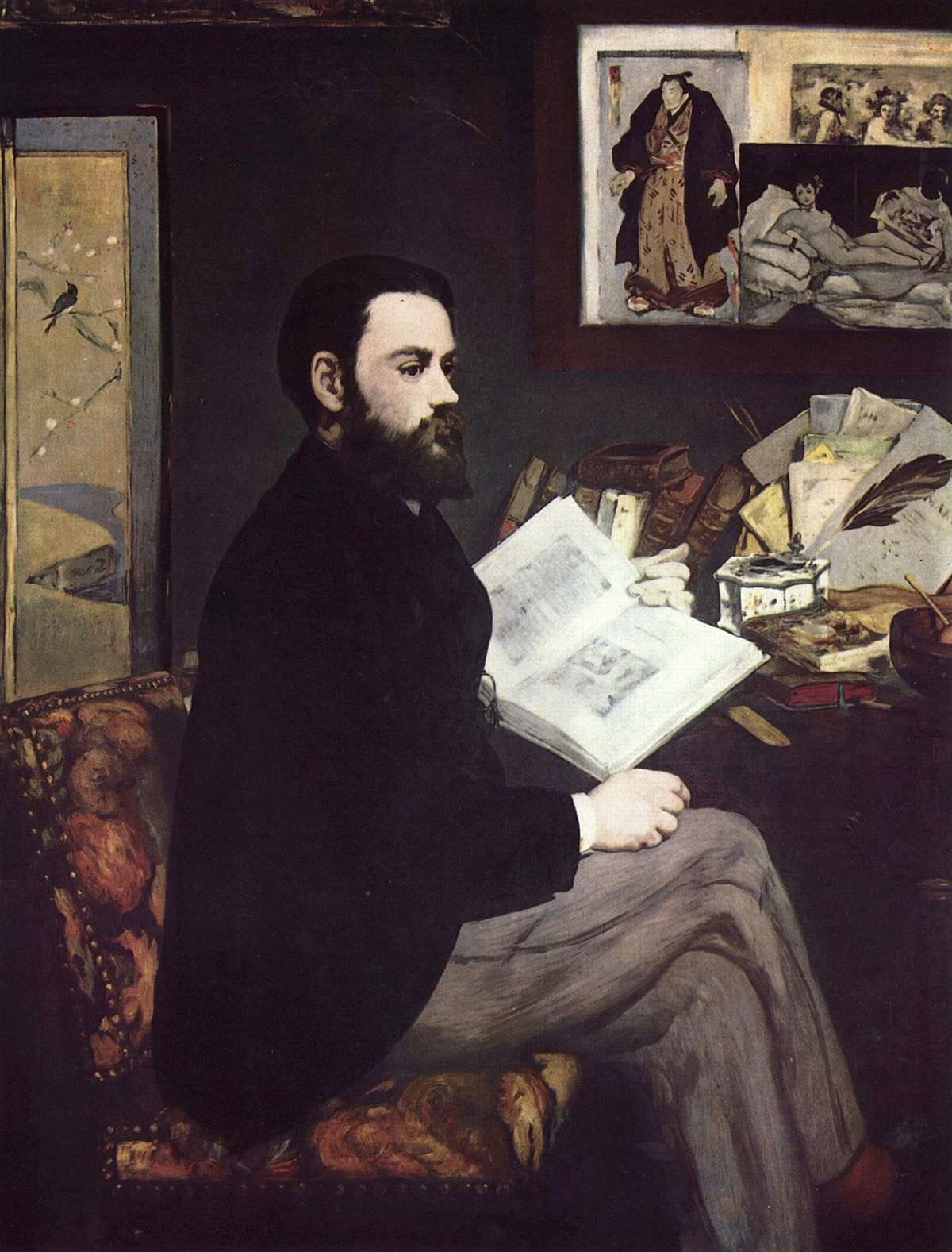 Portrait of Emile Zola by Edouard Manet